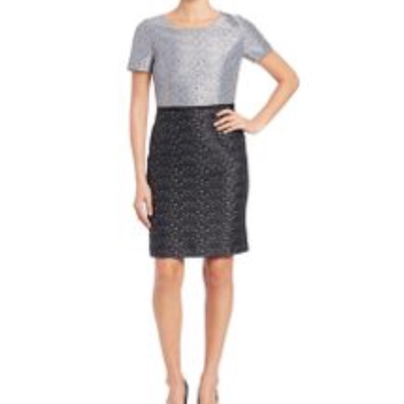 Rolando Santana Colorblock Sheath Dress